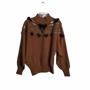 Vintage Erez Wool angora fur sweater